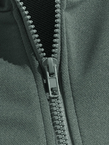 Sudadera con capucha con cremallera de cara completa para hombre del fabricante personalizado ropa informal estilo Hip Hop bordado Logo Puff estampado invierno patrón sólido con capucha - Product Image 6