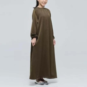 Vestido Formal de Noche Abaya para Mujer Adulta, Modesto, 100% Seda Chifón, Silueta Recta, Cintura Natural Vintage - Product Image 5