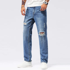 Venta al por mayor 2025 Hombres Ropa Jeans Logotipo Personalizado Nueva Moda Jeans para Hombres Precio Barato Alta Calidad Jeans Pantalones con estilo - Product Image 5