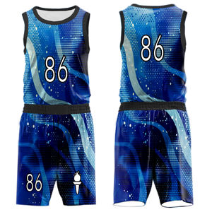 ชุดเครื่องแบบกีฬาบาสเก็ตบอลชุดบาสเก็ตบอลสีชมพูม่วงสีเขียวม่วง - Product Image 2