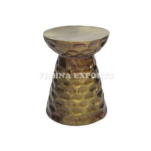 Mesa lateral de Metal con relieve de diamante, niquelado, para dormitorio y sala de estar, uso decorativo para el hogar - Product Image 2