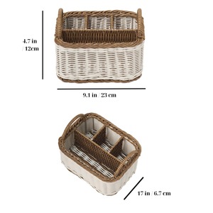 Natural Rattan Oval <b>Basket</b> for the Dining <b>Table</b> Handmade Eco-Friendly Modern Multi-Purpose Artex Green Earth Made in Hanoi - Product Image 3