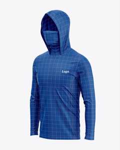 Sudadera con capucha de caza y pesca personalizada OEM para hombres, tela de protección solar con secado rápido, ropa transpirable para exteriores - Product Image 1