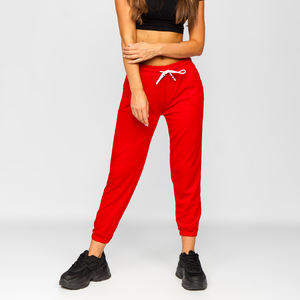 Pantalones de chándal cargo personalizados informales para mujer con bolsillos delanteros planos French Terry Fleece para invierno - Product Image 1