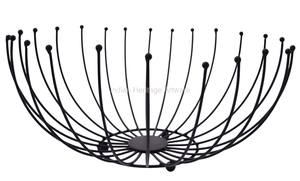 Panier à fruits multifonction en fil de fer noir doré artisanal, vaisselle/ustensiles de cuisine en métal, rangement pour collations, chocolats, bonbons - Product Image 5