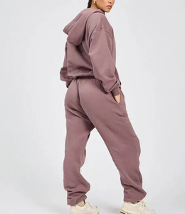 Conjunto de 2 Piezas de Sudadera con Capucha y Pantalones Deportivos para Mujer, Personalizado, de Felpa Francesa Gruesa, Pantalones Deportivos Anchos y Rectos - Product Image 5