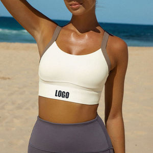 สปอร์ตบราไร้รอยต่อน้ำหนักเบาสำหรับผู้หญิงใส่เล่นกีฬาใส่เล่นฟิตเนสแห้งเร็วพิมพ์โลโก้ได้ตามต้องการ - Product Image 5