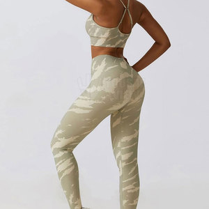 Hot Sale Best Quality Women Yoga Set 2 Piece Solid Elastic Waist Eco-Friendly Lightweight Breathable Outdoor Use Wholesale - Product Image 2