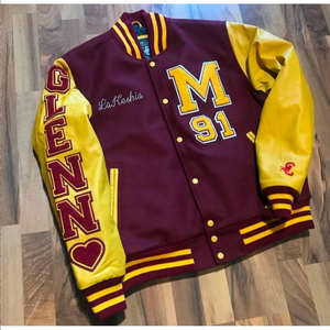 Qualité supérieure Letterman Baseball Bomber Varsity Jacket Logo avant Respirant Personnalisé Confortable Porter Fabriqué au Pakistan - Product Image 5