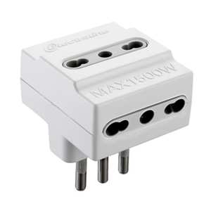 Adattatore Triplo 16A-3 Prese Bipasso Asso Figura 10 Bianco - Product Image 1