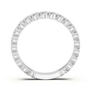 Anillo DE BODA Eternity de estilo hoja de corte redondo para mujer - Product Image 2