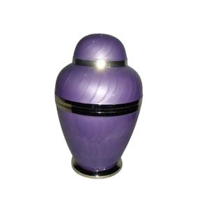 Fournisseur OEM en gros, urne funéraire en aluminium pour cendres humaines, finition en granit brun moucheté, urne commémorative pour adultes. - Product Image 5