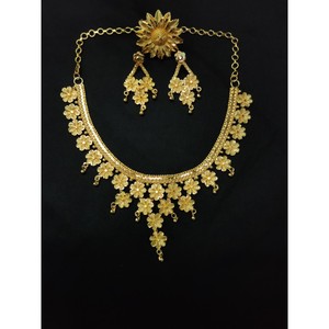 ชุดต่างหูสร้อยคอชุบทอง22K ชุดเครื่องประดับสไตล์หรูหรา - Product Image 1