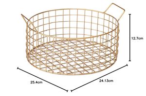 Cesta de alambre ovalada de lujo moderna Premium de lujo Vintage caliente con asas de madera con acabado recubierto de polvo negro para uso doméstico - Product Image 6