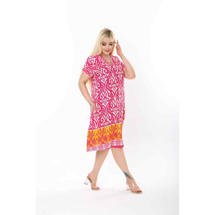 Plus Size V-Neck Woven Dress PE701