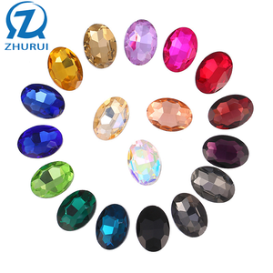 Strass à fond pointu strass ovale strass en verre en forme de larme de forme spéciale bijoux à bricoler soi-même - Product Image 1