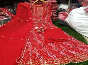 Tenue de fête de mariage à la mode toute la saison 3 pièces cousues costume en mousseline de soie brodée de qualité supérieure travail et tissu de haute qualité - Product Image 3