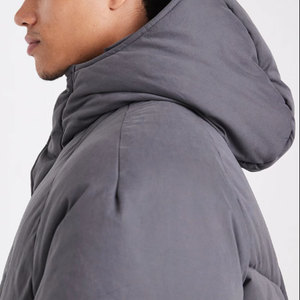 Giacca Invernale Personalizzata da Uomo Imbottita in Piuma d'Oca con Cappuccio Corta Leggera Antivento Impermeabile - Product Image 4