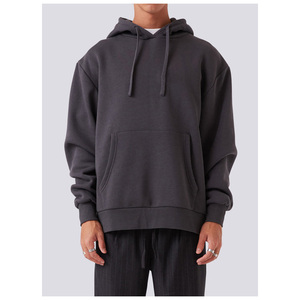 Top qualité hommes 100% coton doux manches longues sweats à capuche surdimensionnés Style Vintage nouveau Design pour hommes avec impression personnalisée - Product Image 1