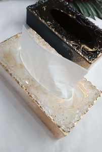 Caja de pañuelos de resina Organizador de madera de la mejor calidad para caja de servilletas Hecho a mano con caja colorida de alta calidad y acabado - Product Image 4