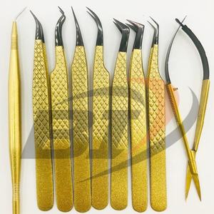 Pince à épiler professionnelle en acier inoxydable coloré sur mesure, à pointe fine, avec prise ferme, de haute qualité et durable pour cils - Product Image 1