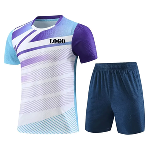 Uniforme de entrenamiento de bádminton sublimado personalizado, conjunto de ropa deportiva de secado rápido con pantalones cortos de tenis OEM, venta al por mayor - Product Image 3