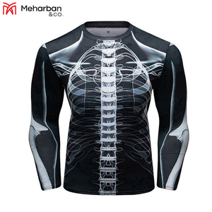 Pas cher Faible Quantité Meilleur Nouveau Professionnel Personnalisé 100% Polyester Rash Guard Pour Hommes - Product Image 3