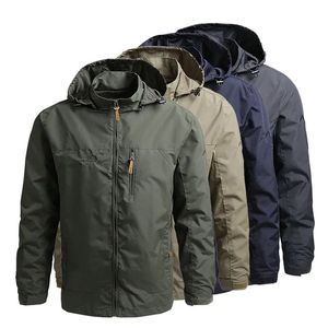 Veste coupe-vent à capuche décontractée pour hommes printemps imperméable coupe-vent respirant grande taille Camping pêche Baseball vêtements d'extérieur - Product Image 2
