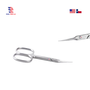 Peluquero profesional, maquillaje de belleza, tijeras de manicura de oro rosa, tijeras para cutículas de acero inoxidable de cejas, pelo de nariz afilado - Product Image 6