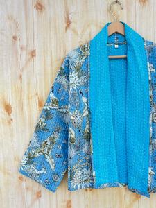 Nouvelle Collection Femmes Vintage Kantha Matelassé Coton Veste Réversible Brodé Style Indien Bouton Enduit Plus La Taille Manteau - Product Image 3