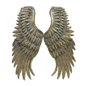 ประติมากรรมโลหะติดผนังรูปปีกสำหรับห้องนั่งเล่นห้องนอนสำนักงานศึกษาประติมากรรมตกแต่งผนังดีไซน์ทันสมัยขนาดใหญ่ - Product Image 5
