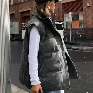 Chaleco Acolchado Personalizado, Corto o Largo, Estilo Maxi, Chaleco Acolchado, Abrigo Acolchado, Grueso, con Capucha, Sin Mangas, Cálido, de Invierno, para Mujer - Product Image 6