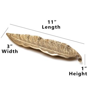 Plateaux décoratifs en aluminium à feuilles fantaisie en laiton antique Plateau de service pour le désherbage de la cuisine à domicile et l'utilisation des fêtes - Product Image 2