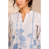 Haut de loisirs Nayantara Shireen beige à motifs