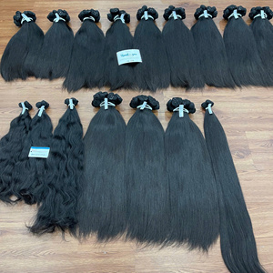 Extensión de cabello crudo, máquina de cabello humano vietnamita de lujo, cabello de doble trama, color negro natural, precio al por mayor - Product Image 1