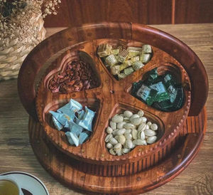 Cesta plegable con forma, cesta plegable para frutas y tabla de cortar, frutero de madera de bambú - Product Image 4