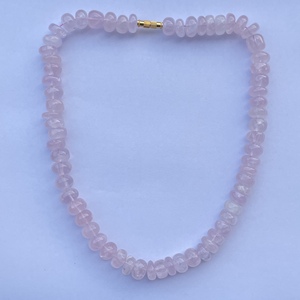 8mm 10mm 12mm pierre de Quartz Rose naturel lisse Rondelle perles de pierres précieuses brins du fabricant en ligne inde Alibaba régulier - Product Image 1
