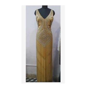 ชุดราตรีสลิปลูกปัดหรูหราดีไซน์สวยๆสำหรับงานอีเวนต์พรมแดงเดรสแม็กซี่เดรสยาวจากอินเดีย - Product Image 4