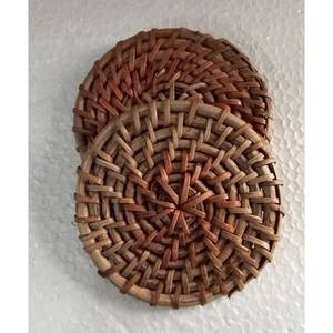 Creative Natural Woven Rattan Coasters <b>Placemats</b> <b>Wicker</b> Sea Grass Coasters Heat Resistant <b>Placemats</b> Table Pad Wholesale - Product Image 2
