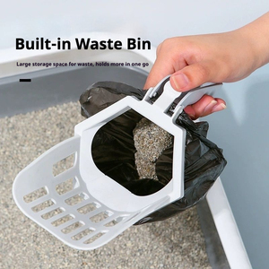 6 ~ 8mm Fentes de filtre Matériau ABS durable Pelle à litière pour chat légère pour tous les types de litière pour l'élimination des déchets d'animaux domestiques - Product Image 5