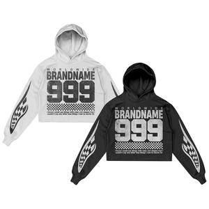 เสื้อฮู้ดลายพลอยเทียมระบายอากาศได้ดีมีฮู้ดผ้าฝ้ายผสมผ้าฝ้าย - Product Image 6