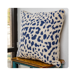 Niños y cojines florales Polycotton Jacquard marfil y azul fundas de almohada decorativas para sofá dormitorio y sala de estar decoración del hogar - Product Image 1