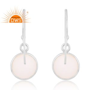 Boucles d'oreilles pendantes en argent sterling fin, opale blanche naturelle, fabricant de bijoux personnalisés, dernière tendance - Product Image 4
