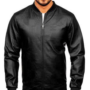 Veste en cuir Veste en cuir véritable pour homme Manteau court coupe ajustée Veste en cuir tendance pour homme - Product Image 4