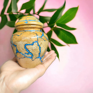 Lichtenberg Fractal quema mango madera cremación urna mascota/cenizas humanas caja de recuerdo conmemorativo urna de cremación decorativa para cenizas - Product Image 6