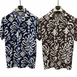 Camisa Moderna de Manga Corta para Hombre con Estampado Floral, Corte Holgado, Tela Ligera, Diseño Elegante de Verano, Transpirable, de Secado Rápido, Informal - Product Image 1