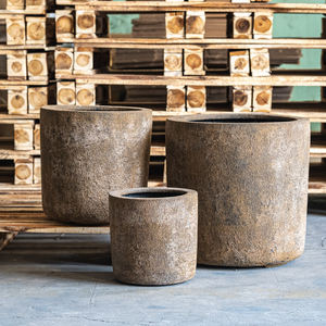 Maceta Alta de Cemento Rústico de Diseño Clásico con Textura Lisa, Perfecta para Interiores Modernos, Patios y Plantas Decorativas - Product Image 6