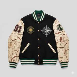 เสื้อแจ็คเก็ตผ้าฝ้ายขนแกะสไตล์เลตเทอร์แมนเสื้อคลุมบอมเบอร์เสื้อโค้ทโรงเรียนสโมสรสั่งจำนวนมาก - Product Image 5