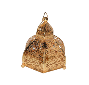 Fabricante de linterna de hierro con acabado dorado decorativo Linterna de vela de mejor diseño con mango a la venta - Product Image 2