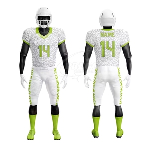 ชุดอเมริกันฟุตบอลแบบกำหนดเองได้ พร้อมปักลายแบบ Tackle Twill ด้วยเทคนิคการพิมพ์แบบ Heat-Transfer ระบายอากาศได้ดี 100% - Product Image 4